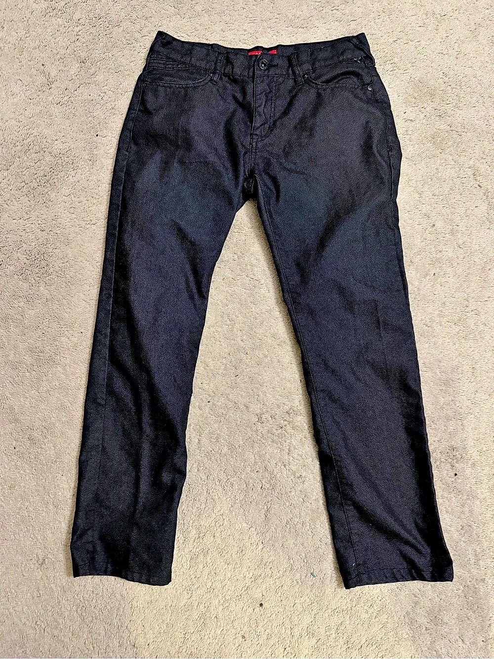 GUESS Slim Tapered Jeans in Black Waist 30